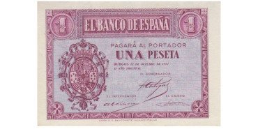 F409K - 1 Peseta 12-10-1937 SC  serie A/F