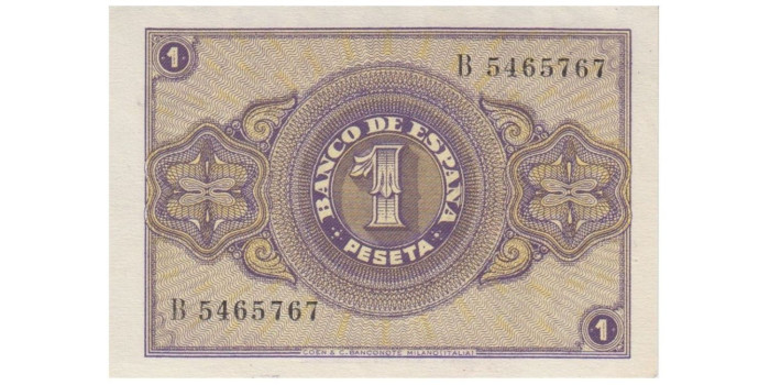 F409K - 1 Peseta 12-10-1937 SC  serie A/F
