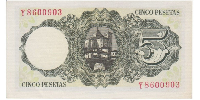 F444K - 5 Peseta 16-8-1951 SC  serie A/1L