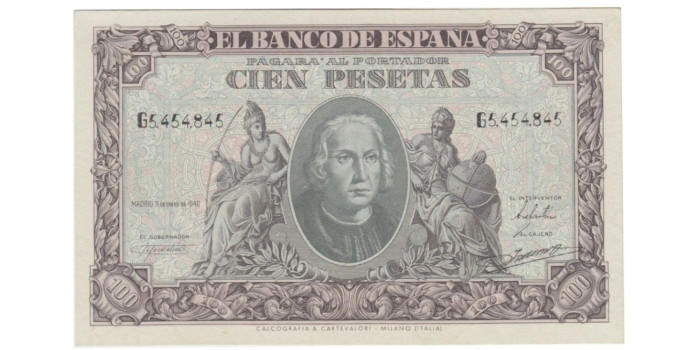F463K - 100 Pesetas 9-1-1940 SC  serie A/I