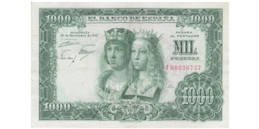 F494J - 1000 Pesetas 29-11-1957 SC- serie 1A/1W