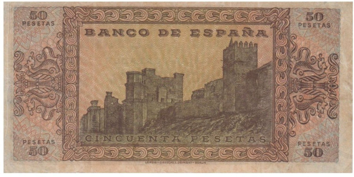 F457H - 50 Pesetas 20-05-1938 EBC serie A