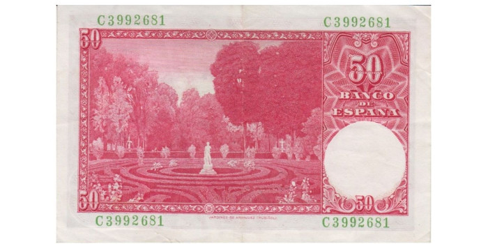 F460E - 50 Pesetas 31-12-1951 MBC+  serie A/E