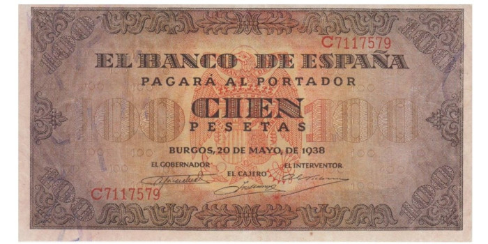 F462J - 100 Pesetas 20-05-1938 SC- serie C