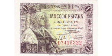 F420K - 1 Peseta 15-6-1945 SC Serie A/N