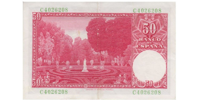 F460G - 50 Pesetas 31-12-1951 EBC- , serie A/E