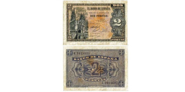 F427H - 2 Pesetas 12-10-1937 EBC  serie A/N