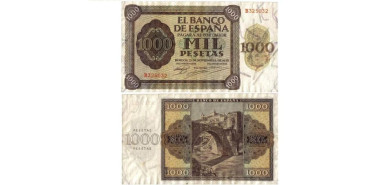 F485D 1000 PESETAS 1936 MBC SERIE B