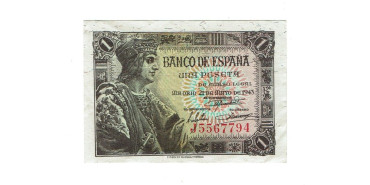 F418H - 1 Peseta 21-5-1943 EBC serie a/n