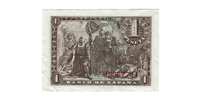 F418H - 1 Peseta 21-5-1943 EBC serie a/n