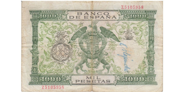 F494E - 1000 Pesetas 29-11-1957 MBC serie A/ 1Z