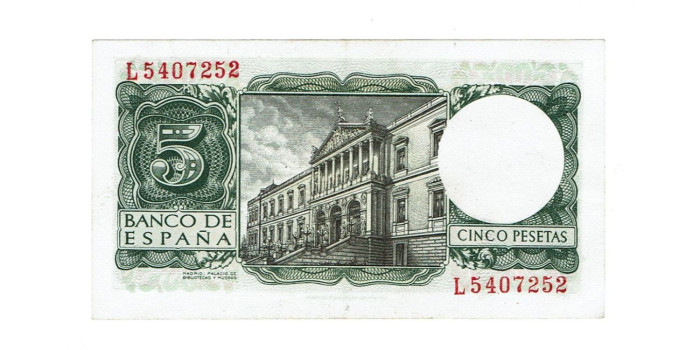 F446E 5 Pesetas 22-7-1954 MBC Serie A/V