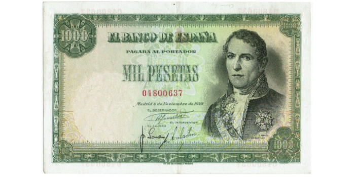 F490E - 1.000 Pesetas 4-11-1949  MBC , sin serie
