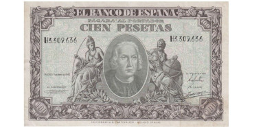 F463C - 100 Pesetas 9-1-1940 BC  serie A/I