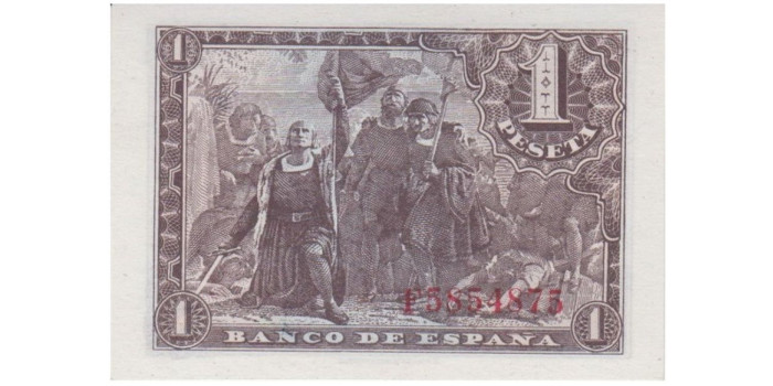 F418K.- 1 Pesetas 21 de Mayo 1943 SC  serie-A/M