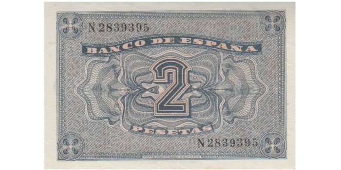 F428K.- 2 Pesetas 30 de Abril 1938 SC serie A/N