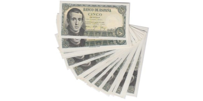 F444L3 - Lote x 20 - 5 Pesetas 16 de Agosto 1951  SC