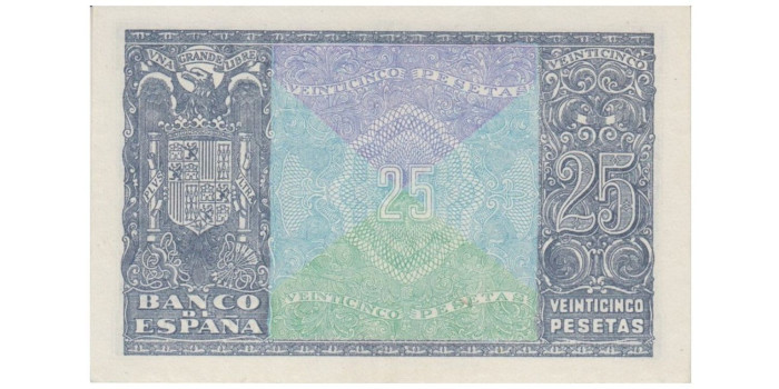 F451I 25 Pesetas 9 de Enero 1940 EBC+