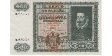 F476H 500 Pesetas 9 de Enero 1940 EBC