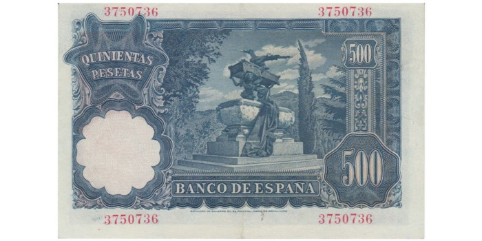 F479H.-500 Pesetas 15 de Noviembre 1951 EBC Sin serie