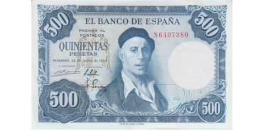 F482K.-500 Pesetas 22 de Julio 1954 SC