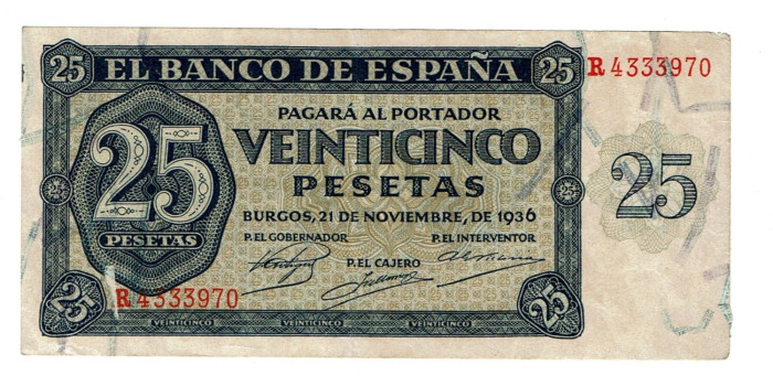 F449F.-25 Pesetas 21 de Noviembre  1936 MBC