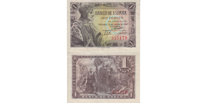 F417 F - 1 Peseta 21-5-1943 Sin Serie MBC+