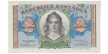 F399K - 2 Pesetas 1938 SC  serie A/B
