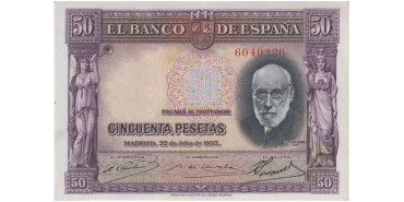 F363J - 50 Pesetas 22-7-1935 SC-  sin serie