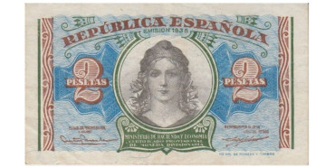 F399E - 2 Pesetas 1938 MBC  serie A/B
