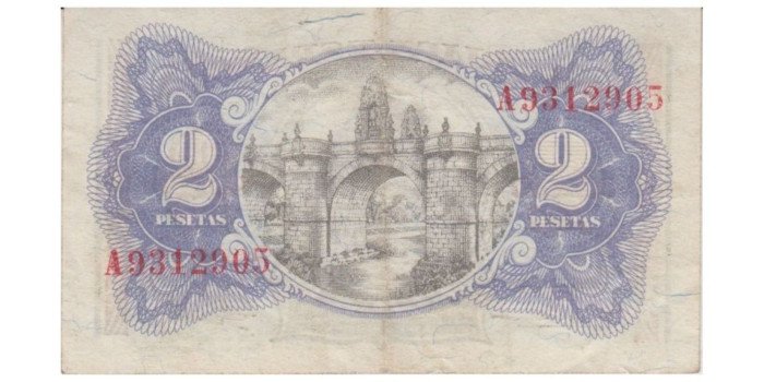 F399E - 2 Pesetas 1938 MBC  serie A/B