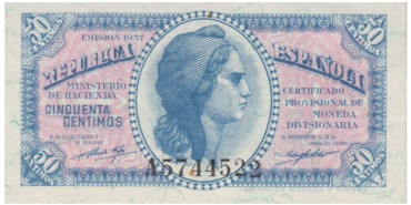 F395K - 50 Céntimos 1937 Serie A/B SC