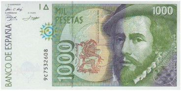 F506AK - 1000 Pesetas 12-10-1992 SC serie 9C