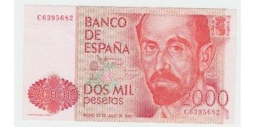 F508k - 2000 Pesetas 22-7-1980 SC serie b/2z