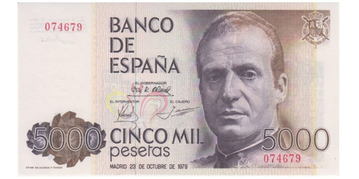 F514K - 5000 Pesetas 23-10-1979 SC sin serie
