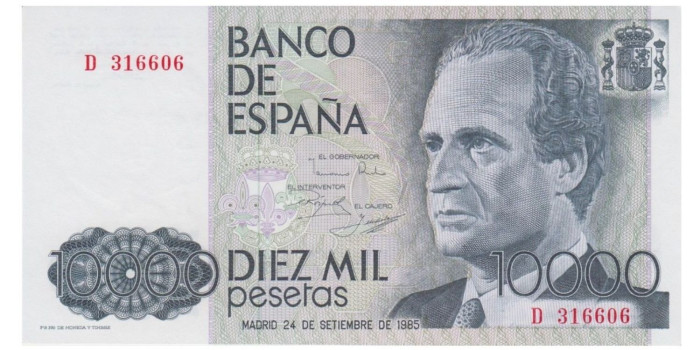 F519K - 10000 Pesetas 24-9-1985 SC  serie A/1X