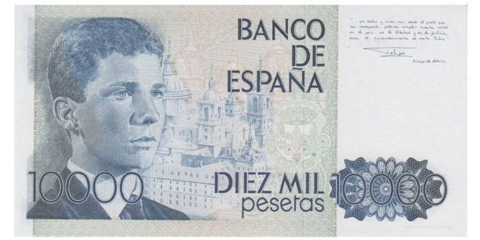 F519K - 10000 Pesetas 24-9-1985 SC  serie A/1X