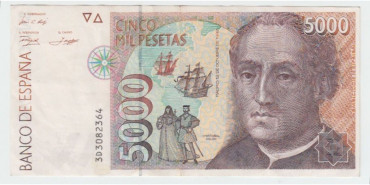 F517K- 5000 Pesetas 12-10-1992 SC serie A/6Z