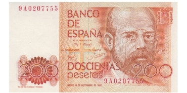 F500K - 200 Pesetas 16-9-1980 SC  serie 9A