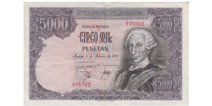 F512E - 5000 Pesetas 6-2-1976 MBC sin serie