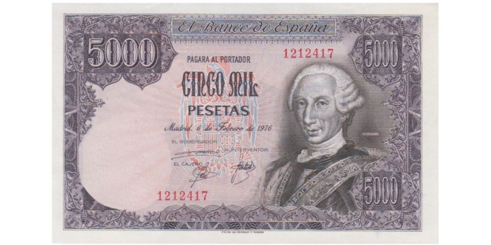 F512K - 5000 Pesetas 6-2-1976 SC sin serie