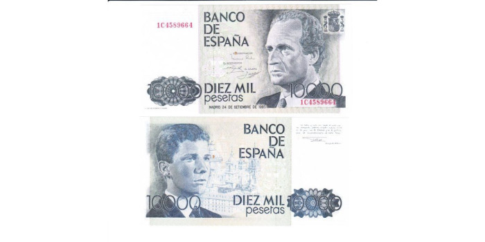 F519H - 10000 Pesetas 24-9-1985 EBC  serie A/2X
