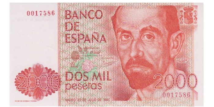 F507K - 2000 Pesetas 22-7-1980 SC sin serie dos ceros