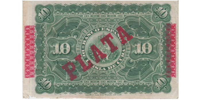 B. E.- CUBA 10 Pesos 15-5-1896