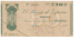 F372C6.- BANCO ESPAÑA-BILBAO 50 Pts 28-12-1936 BC SIN SERIE