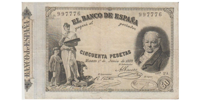 F309D  50 PESETAS 1-6-1889 MBC-