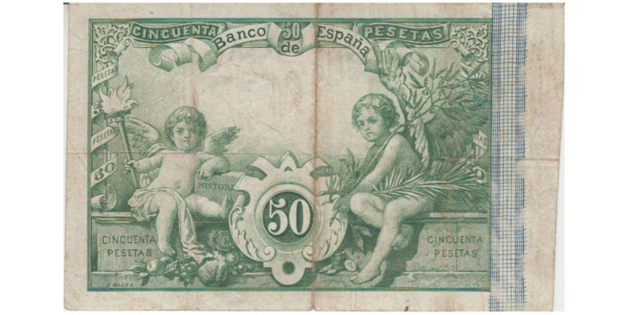 F309D  50 PESETAS 1-6-1889 MBC-