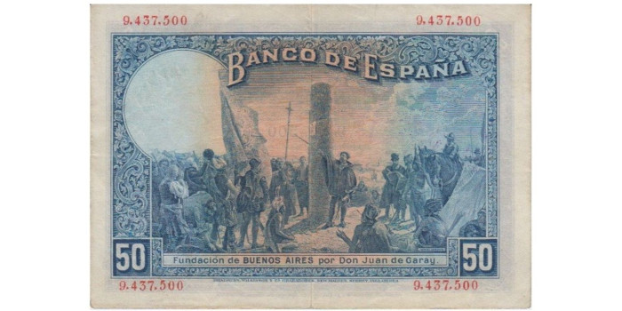 F342F - 50 Pesetas 17-05-1927. SELLO REPUBLICA- MBC+