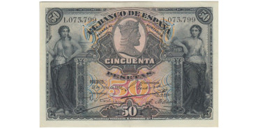 F319F - 50 Pesetas 17-07-1907 EBC-