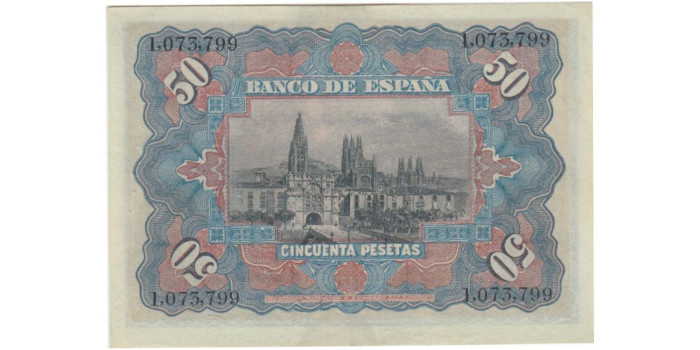 F319F - 50 Pesetas 17-07-1907 EBC-
